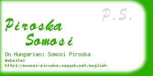 piroska somosi business card